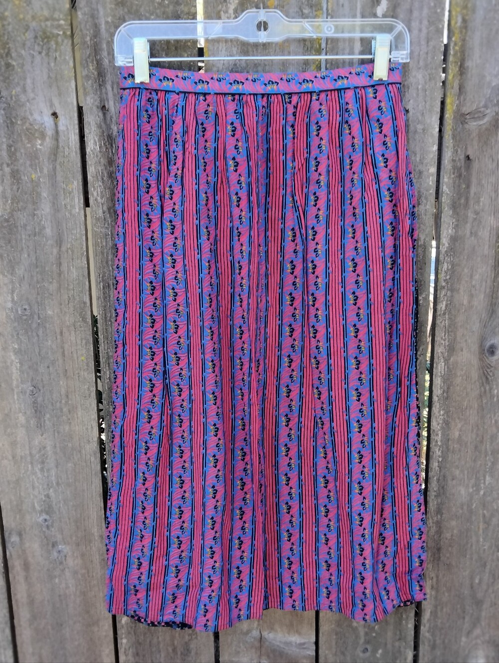 Vintage 80's Patti Cappalli For Jerry Silverman Sport Striped Layered Midi Skirt